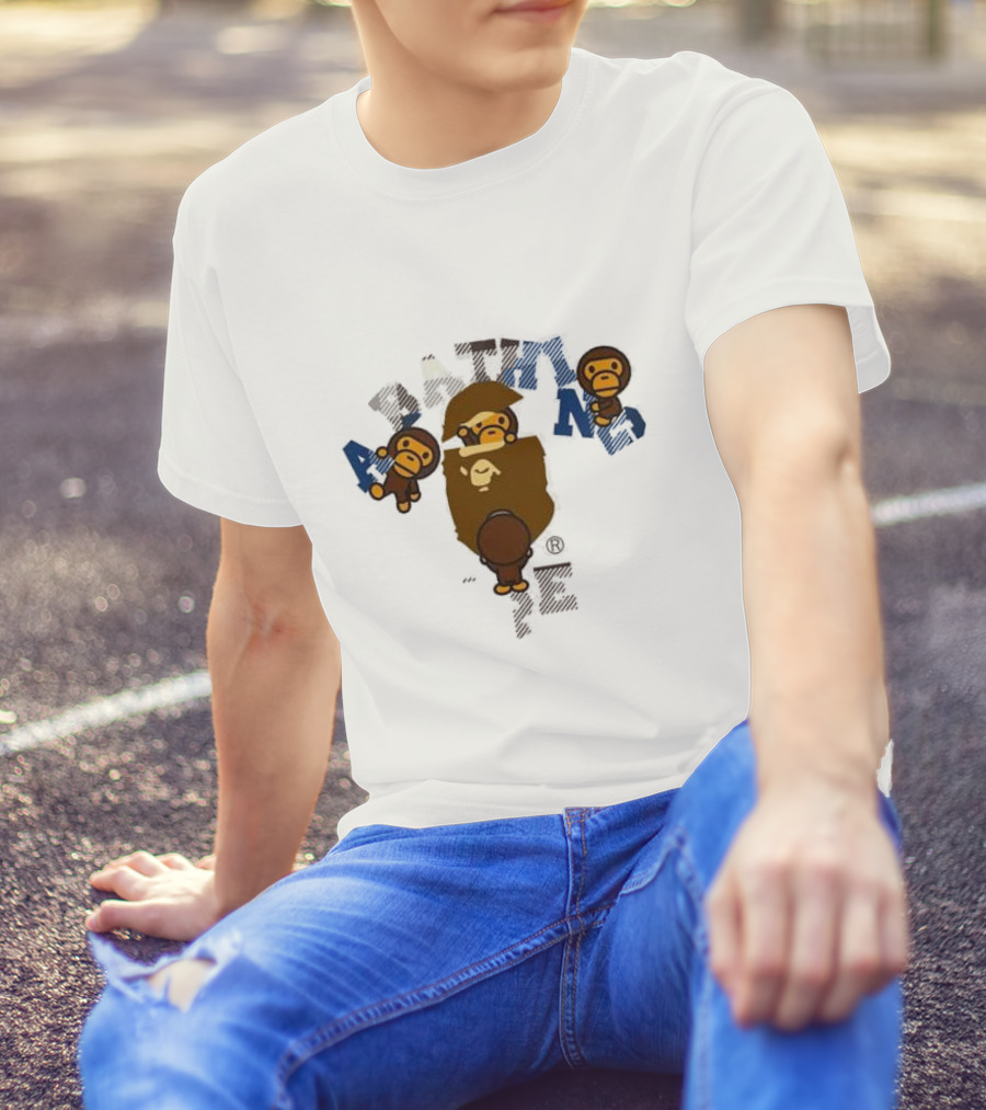 A Bathing Ape College Milo Bape Check T-Shirt