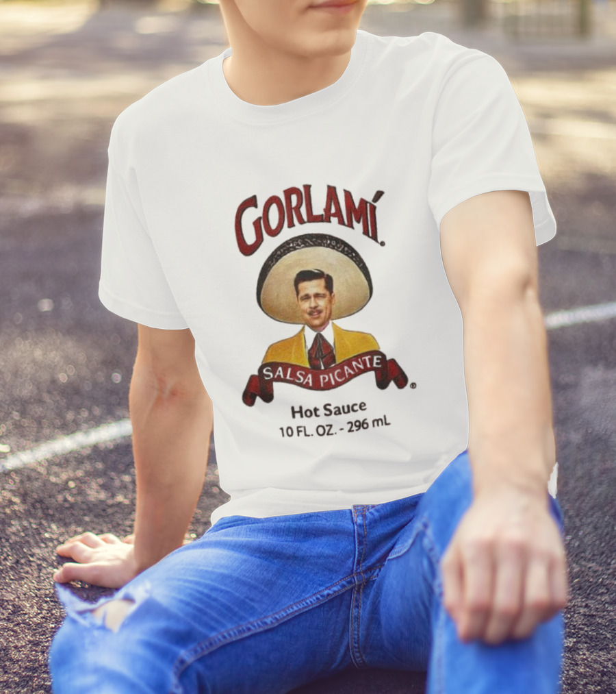 Gorlami Salsa Picante Hot Sauce 10 Fl Oz 296 Ml Sombrero Label T-Shirt
