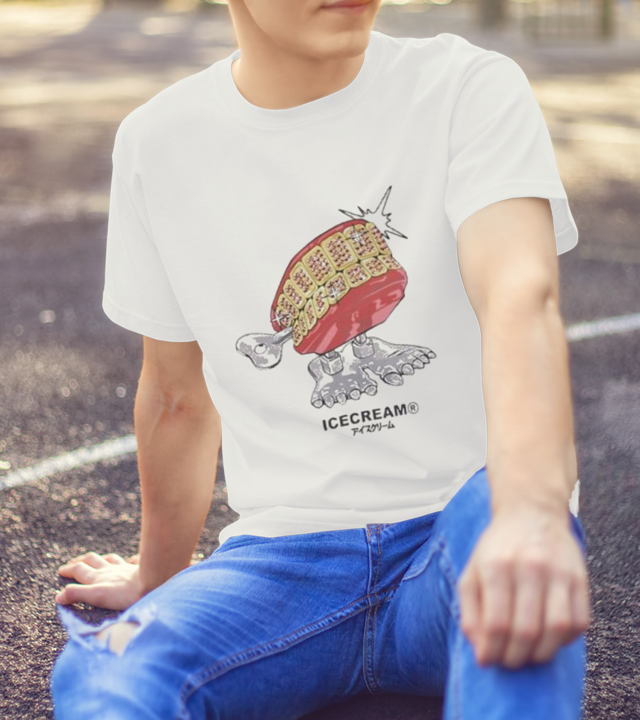 ICECREAM Chatterbox Teeth Walking Figure T-Shirt