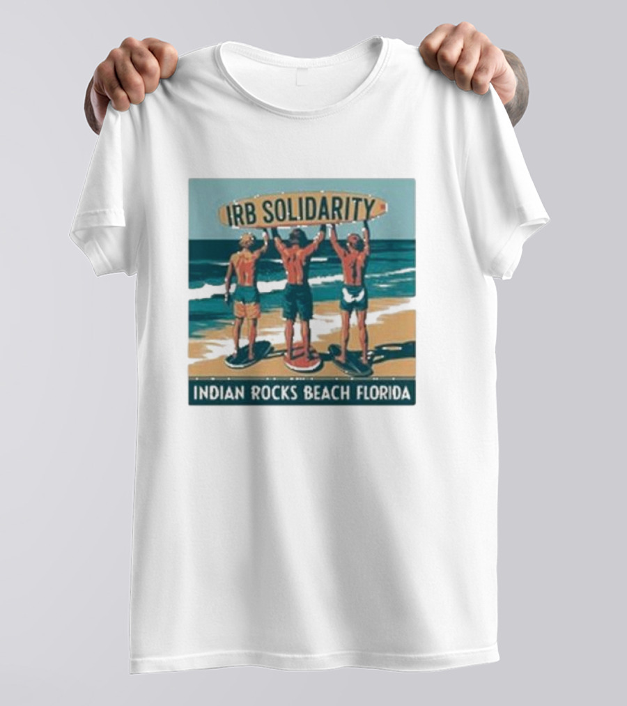 IRB Solidarity Skimboarders Indian Rocks Beach Florida Beach Scene T-Shirt