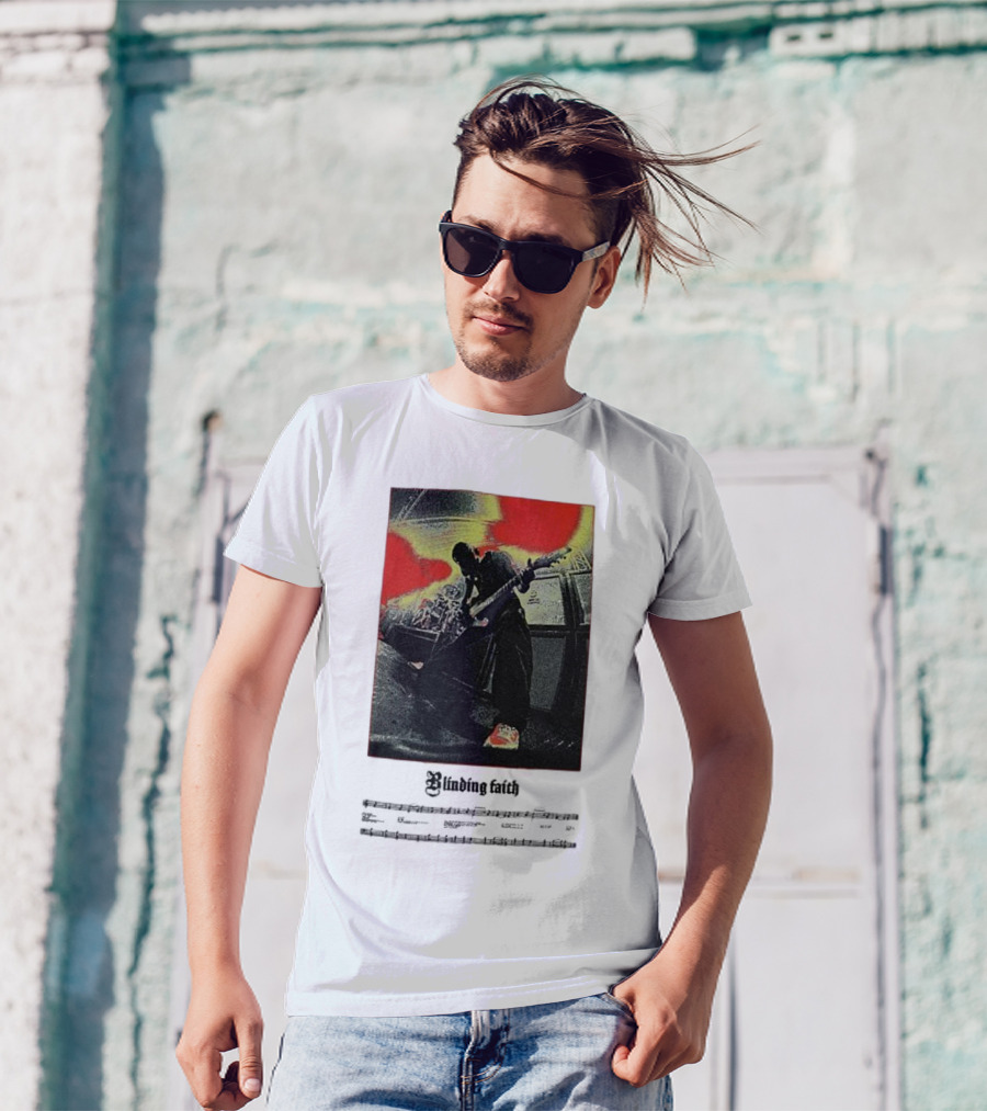 Knocked Loose Blinding Faith Live Performance With Sheet Music Overlay T-Shirt