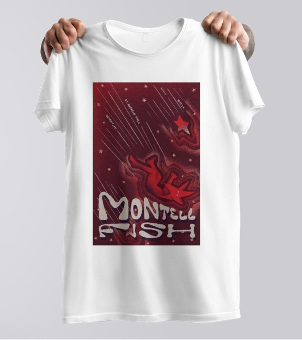 Montell Fish Stargazing Tour October 19 2024 Detroit MI Saint Andrew's Hall T-Shirt