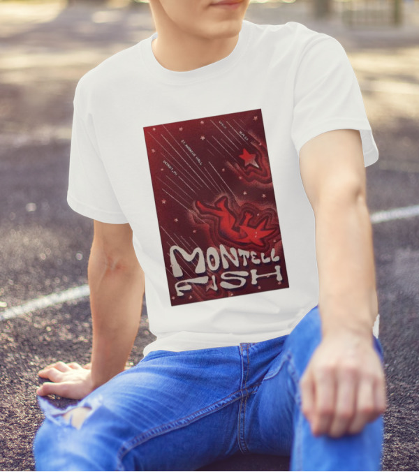 Montell Fish Stargazing Tour October 19 2024 Detroit MI Saint Andrew's Hall T-Shirt