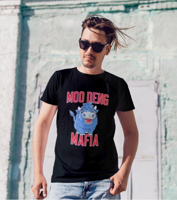 Buffalo Bills Moo Deng Mafia Cartoon Buffalo Collaboration T-Shirt