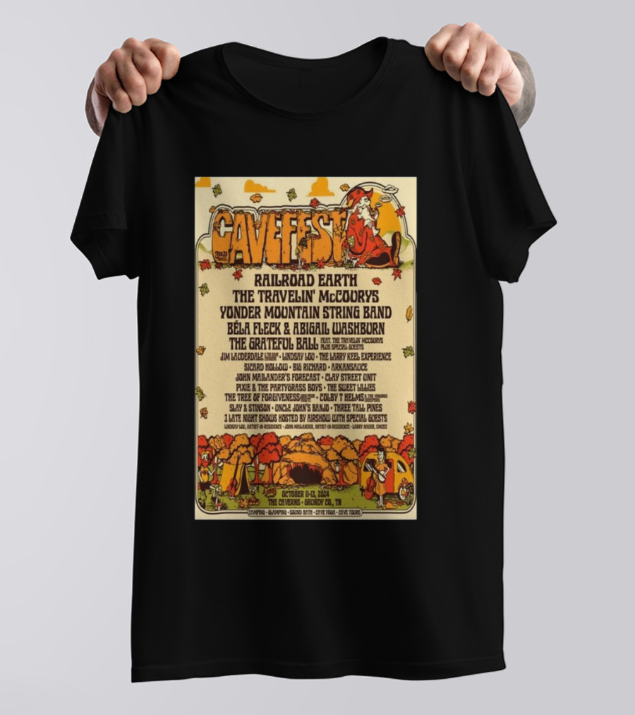 Cavefest 2024 At The Caverns Grundy County TN Featuring Railroad Earth And More Oct 11-13 T-Shirt