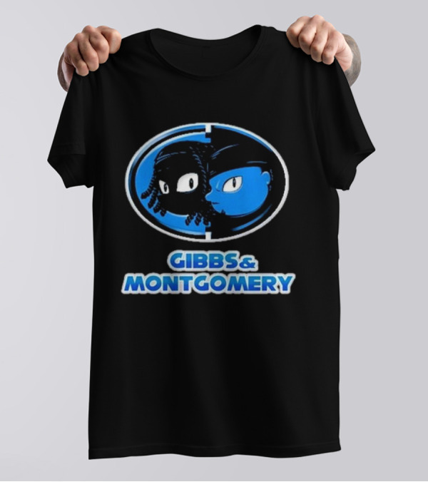 Gibbs And Montgomery Oval Characters Blue Emblem T-Shirt