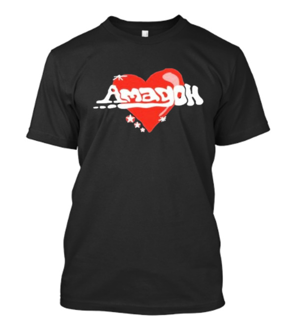 Kofi Stone Amagoh Red Heart Design With Stars T-Shirt