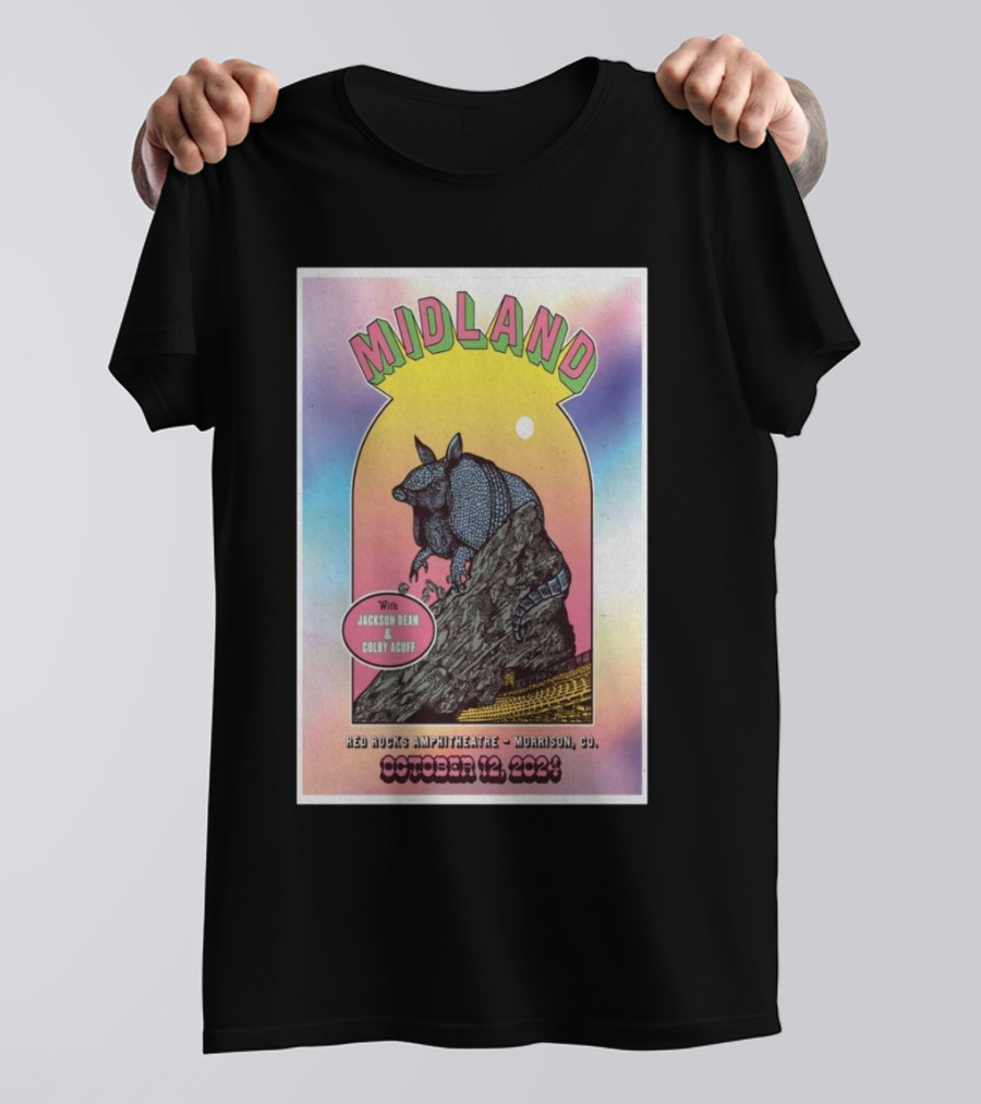 Midland With Jackson Dean And Corey Kent Red Rocks Amphitheatre Morrison CO October 12 T-Shirt