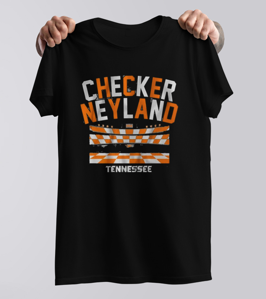 Checker Neyland Tennessee Football Stadium Stripes T-Shirt