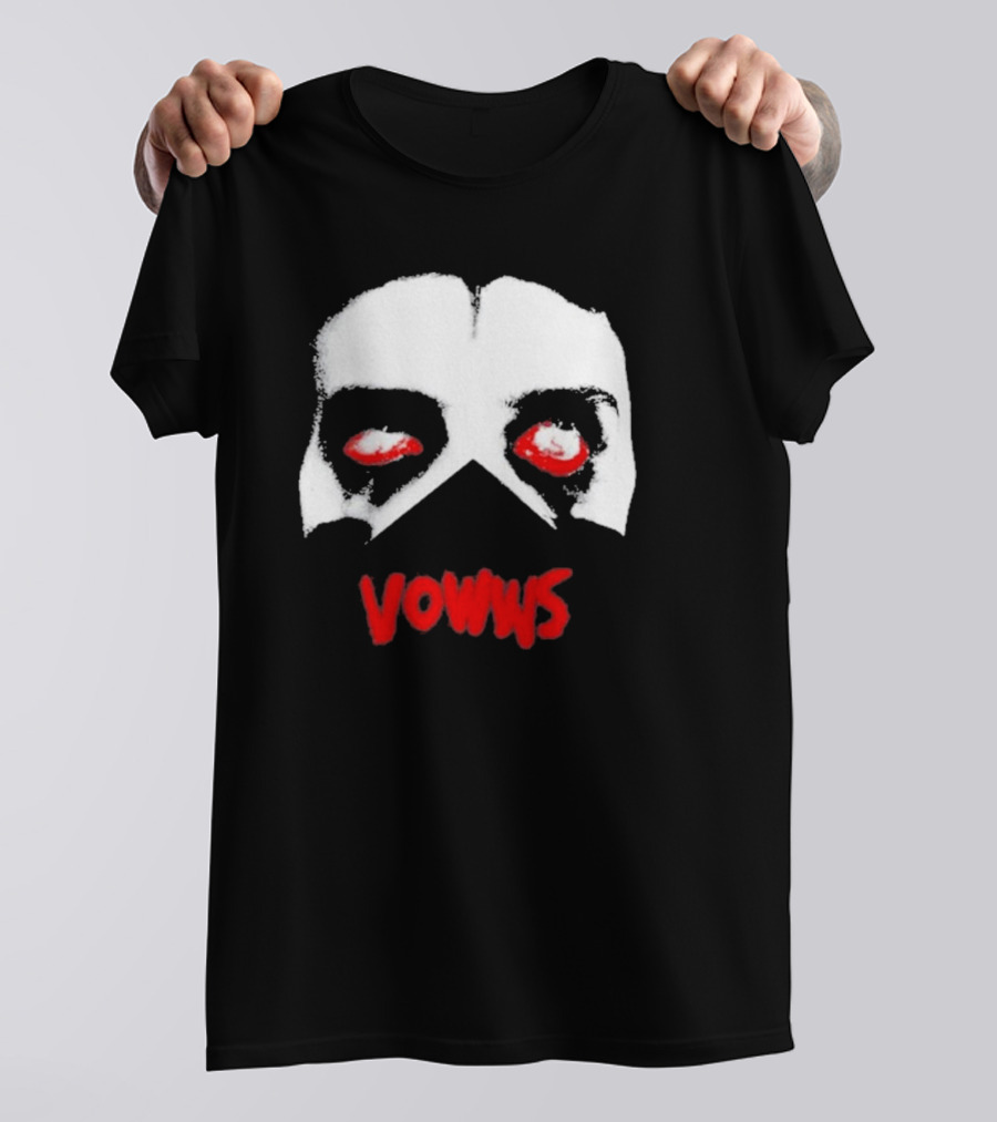 Vowwsband Vowws Red Eyes Hollow Face T-Shirt