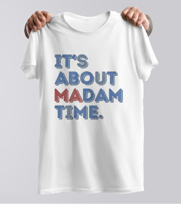 Lizzo It’s About Madam Time Retro Style Blue And Red Text T-Shirt