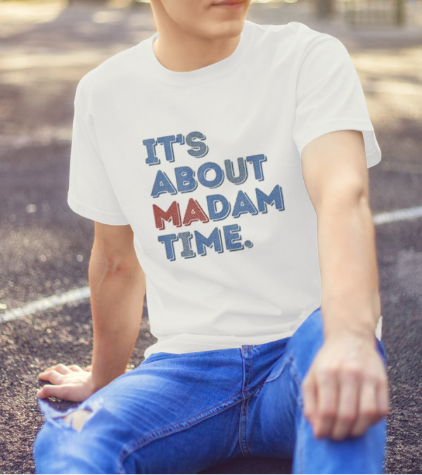 Lizzo It’s About Madam Time Retro Style Blue And Red Text T-Shirt