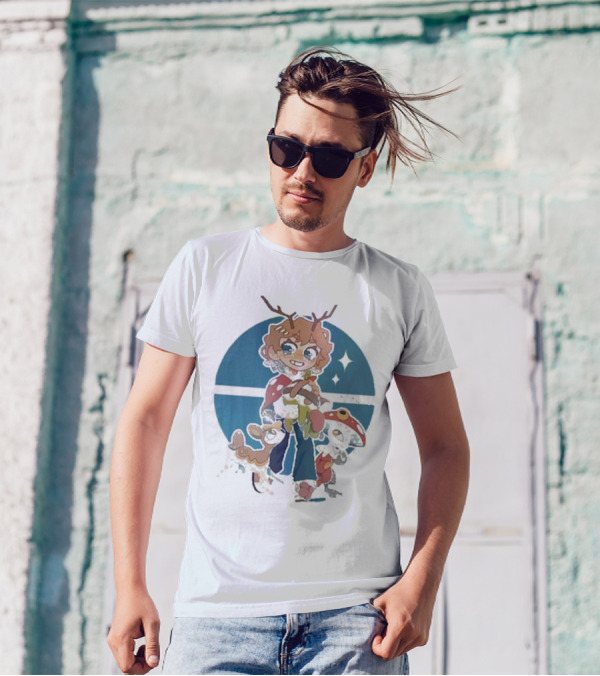 Snifferish And Cute Pokemon Inspired Character With Antlers And Forest Creatures T-Shirt