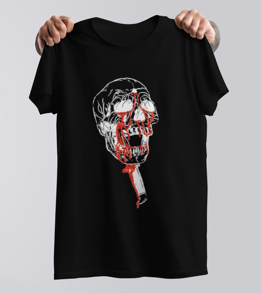 Benny And Spesh Black Skull Heavy Graphic T-Shirt