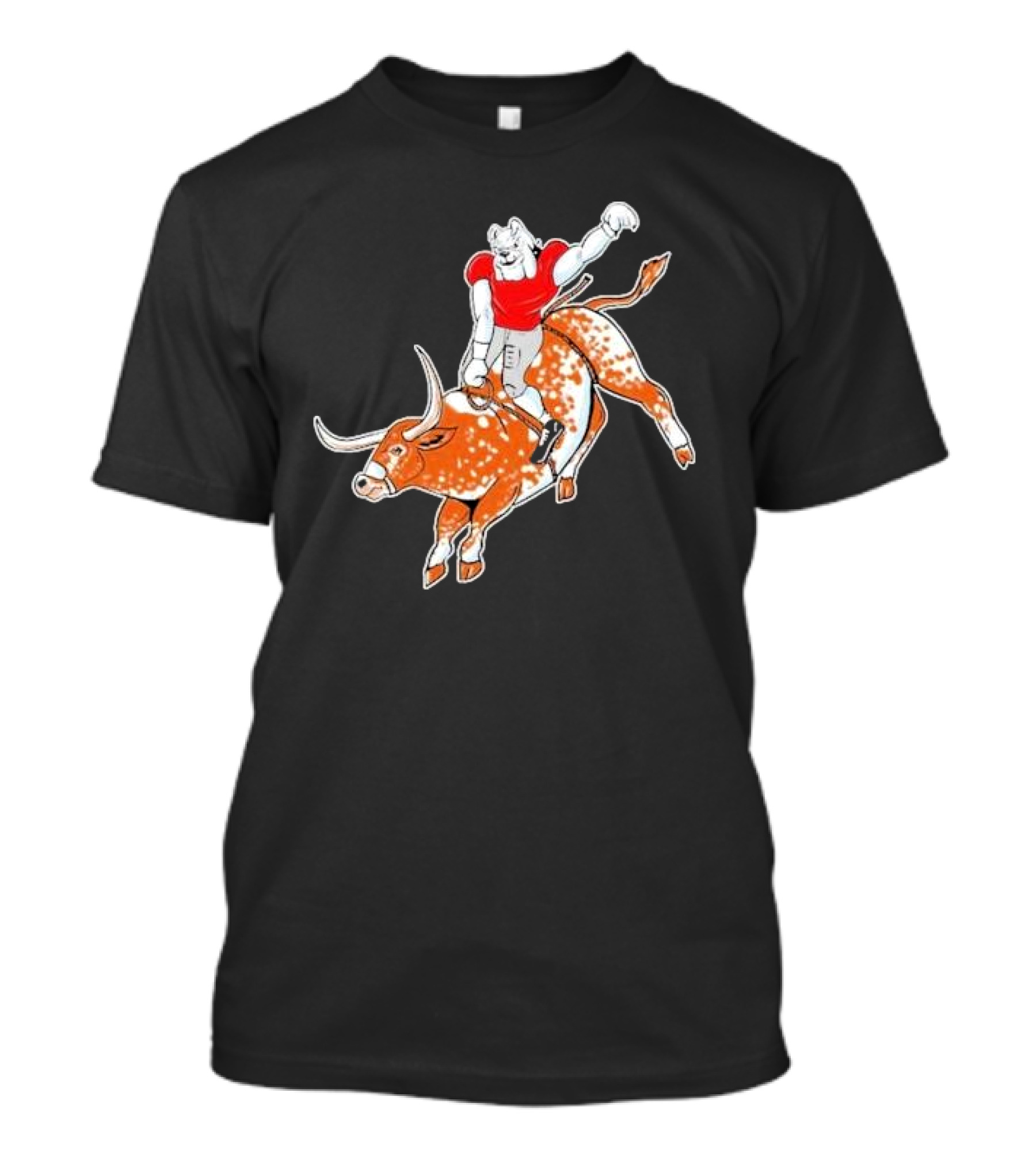 Georgia Bulldogs Uga Riding Bull Horns Down T-Shirt
