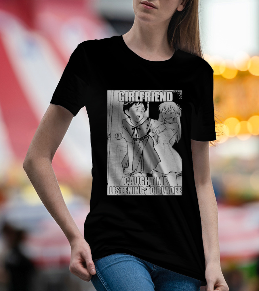 Girlfriend Caught Me Listening To Bladee Meme Anime Manga T-Shirt
