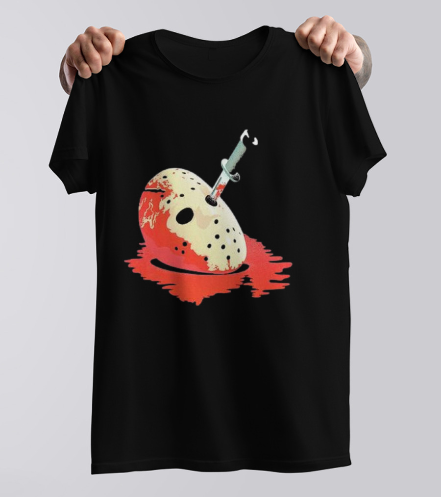 Halloween Horror Bloody Mask Friday The 13th T-Shirt