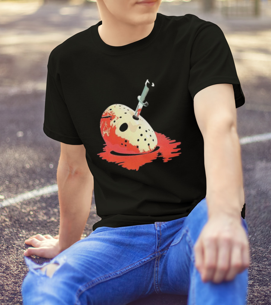 Halloween Horror Bloody Mask Friday The 13th T-Shirt