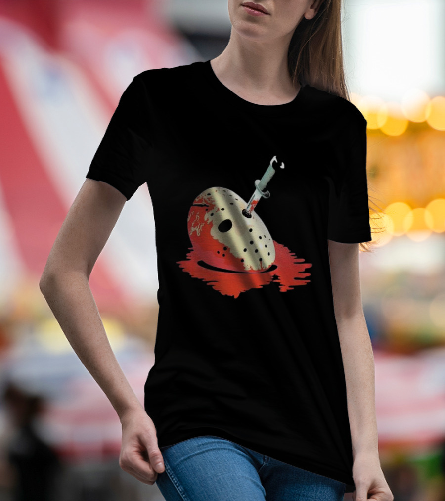 Halloween Horror Bloody Mask Friday The 13th T-Shirt
