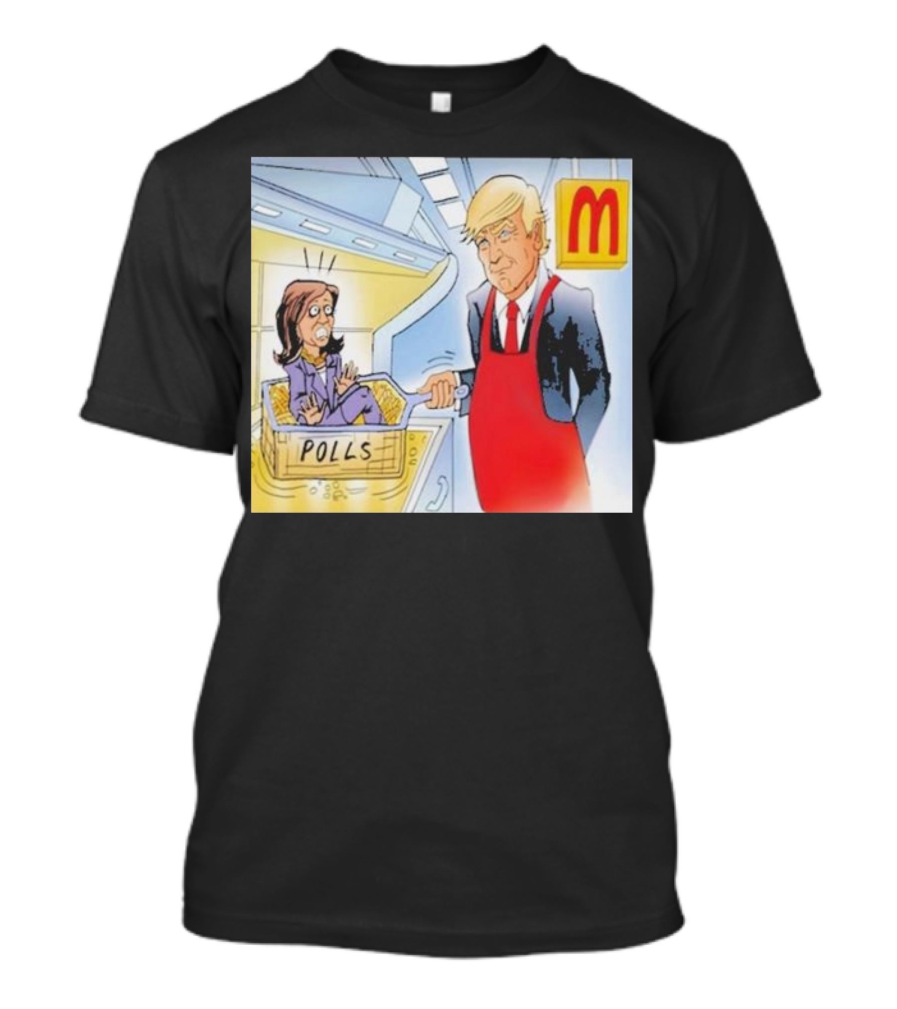 Mcdonald’s Trump Serving Kamala Polls Fry T-Shirt