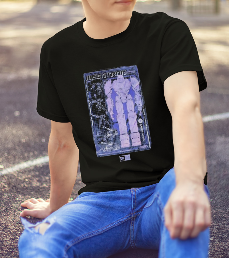 New Era Transformers Megatron Blueprint Black T-Shirt
