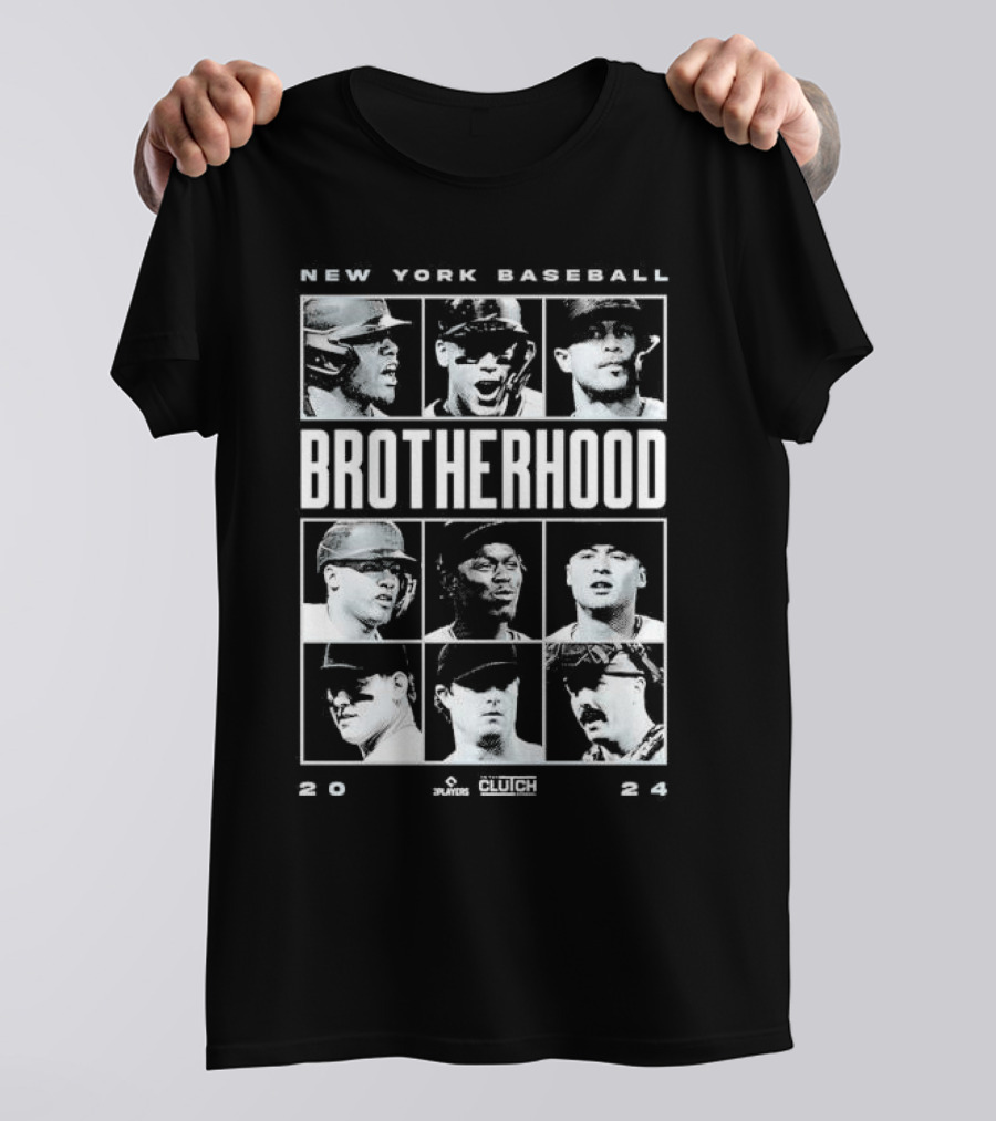 New York Baseball Brotherhood 2024 Players Clutch T-Shirt