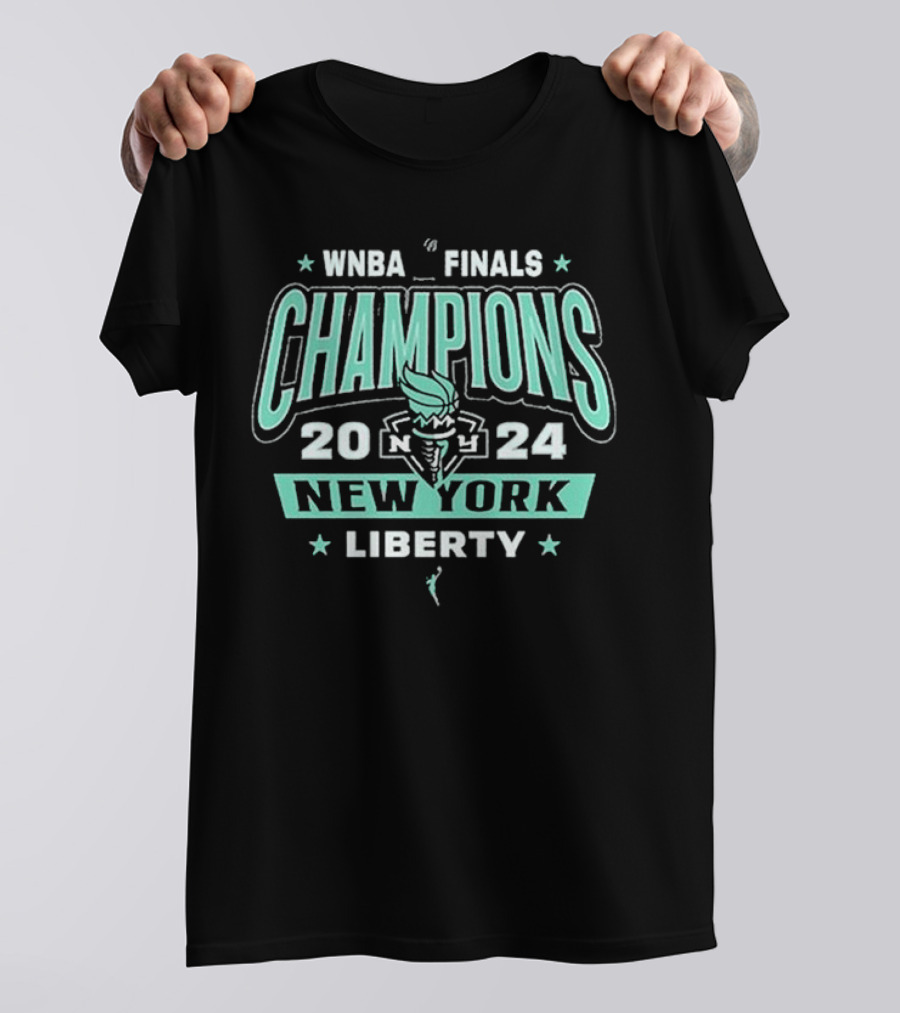 WNBA Finals 2024 Champions New York Liberty Sportiqe Comfy Tri-blend T-Shirt