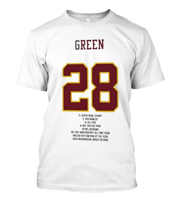Darrell Green 28 Washington Commanders Super Bowl Champ Pro Bowler Mitchell And Ness Fashion T-Shirt