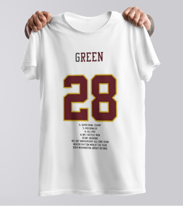 Darrell Green 28 Washington Commanders Super Bowl Champ Pro Bowler Mitchell And Ness Fashion T-Shirt