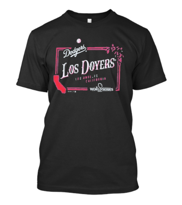 Dodgers Los Doyers Los Angeles California 2024 World Series Majestic Threads Off Shoulder Cropped T-Shirt