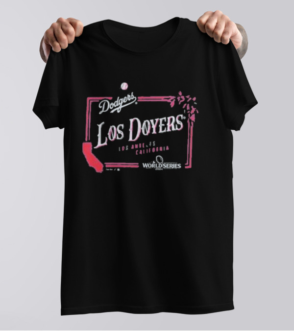 Dodgers Los Doyers Los Angeles California 2024 World Series Majestic Threads Off Shoulder Cropped T-Shirt