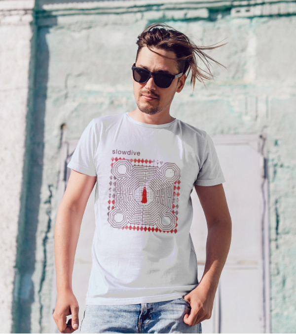 Slowdive Everything Is Alive Labyrinth Ecru T-Shirt