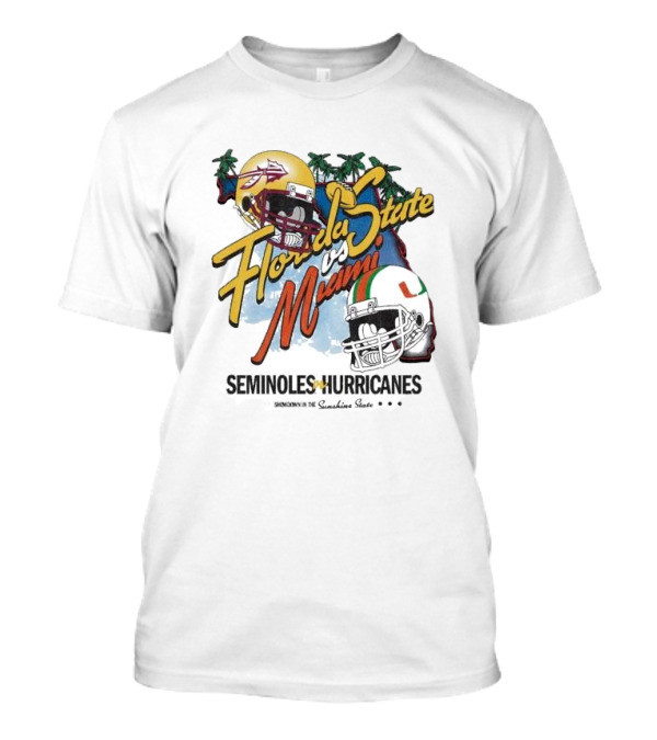 Florida State Vs Miami Seminoles Hurricanes Showdown In The Sunshine State T-Shirt
