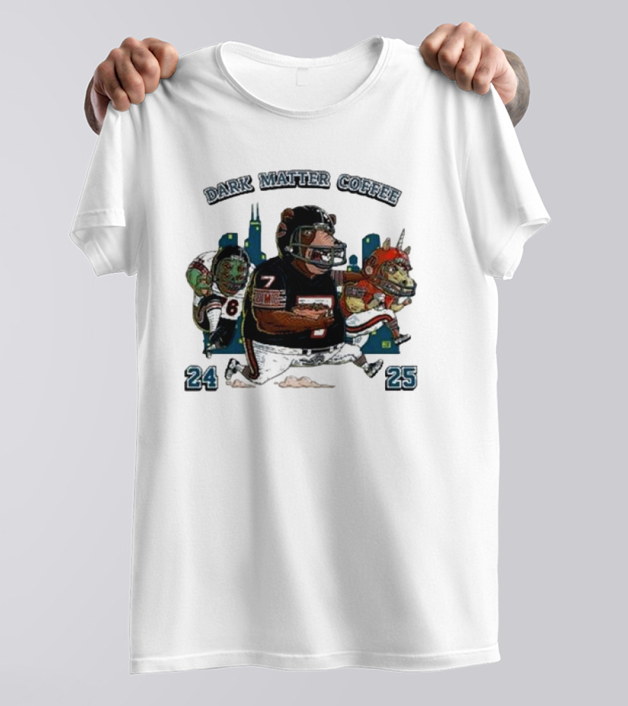 Monsters Of The Midway Dark Matter Coffee Chicago Football Fantasy Creatures 24 25 T-Shirt