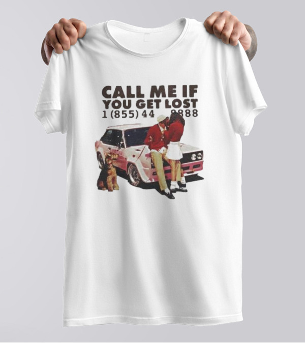 Tyler Call Me If You Get Lost 1 855 444 8888 Cool Car Couple Dog T-Shirt