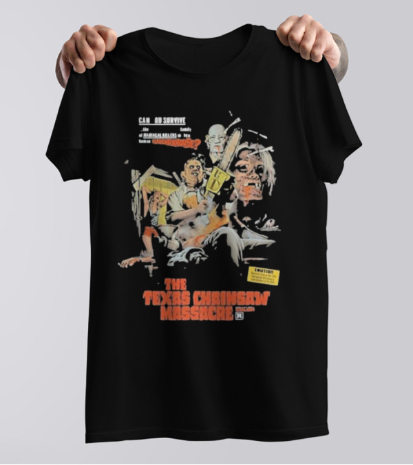 The Texas Chainsaw Massacre 50th Anniversary Cannibal House Horror Family Warning T-Shirt