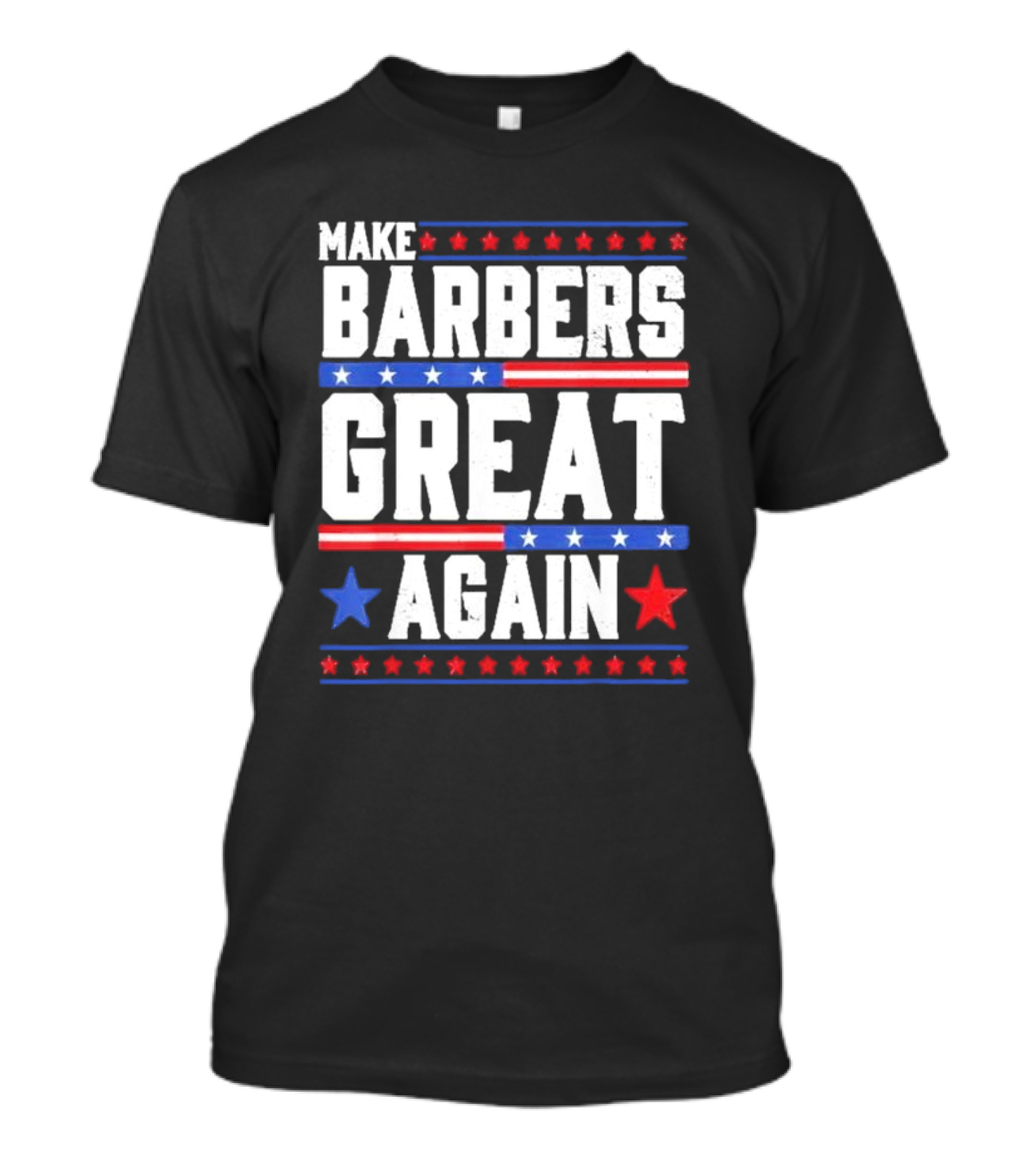Make Barbers Great Again Trump 2024 Support Stars Stripes T-Shirt