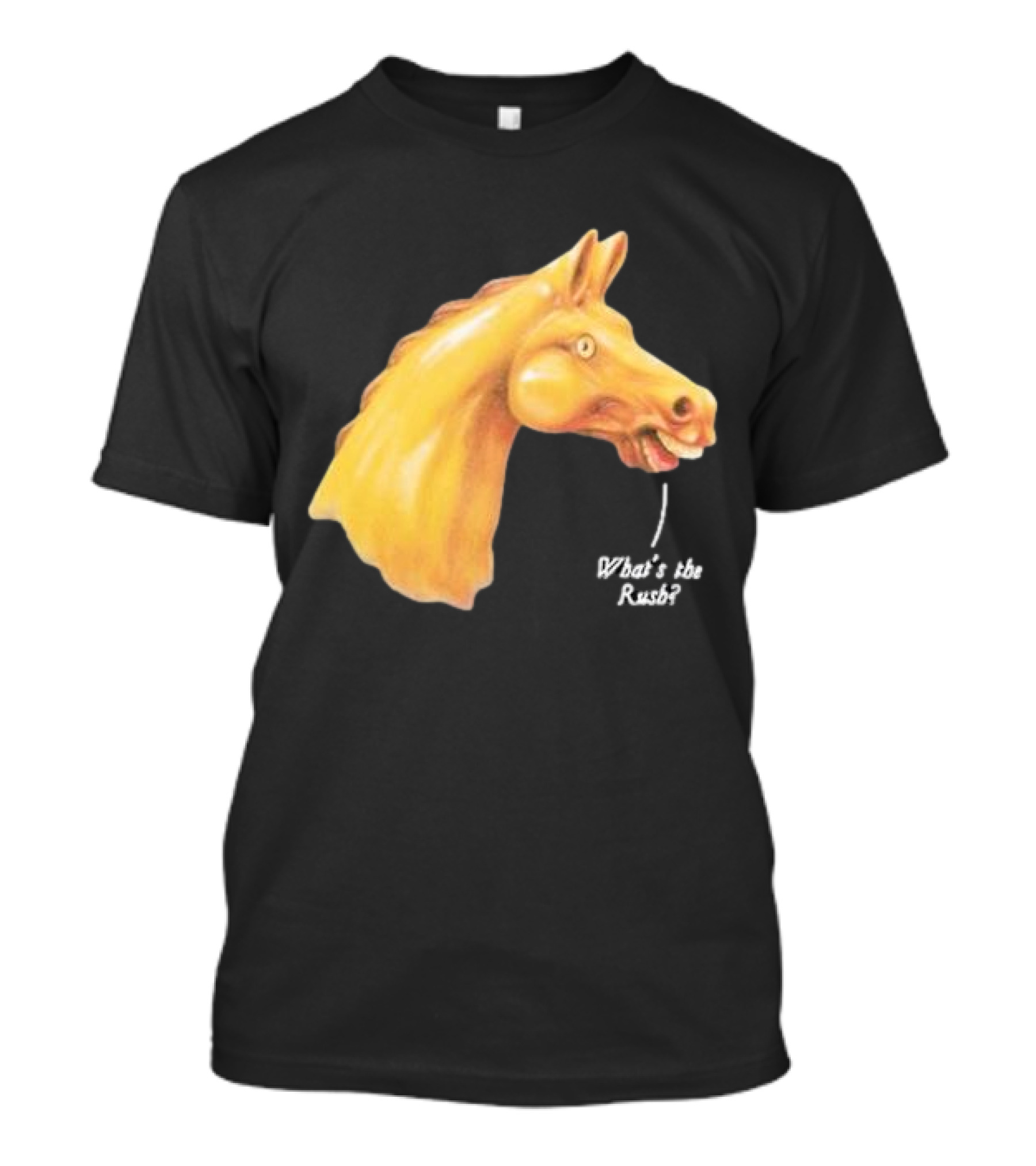What's The Rush We Live In Time Carousel Horse T-Shirt