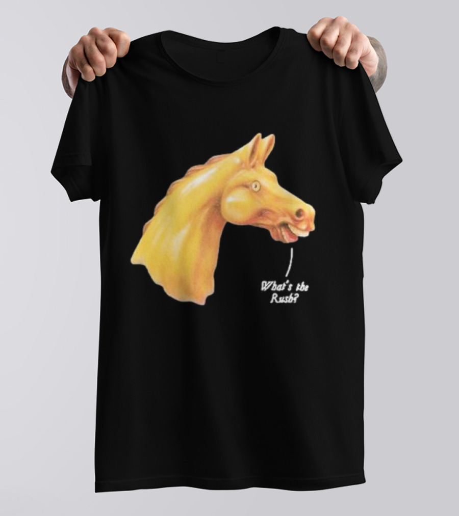 What's The Rush We Live In Time Carousel Horse T-Shirt