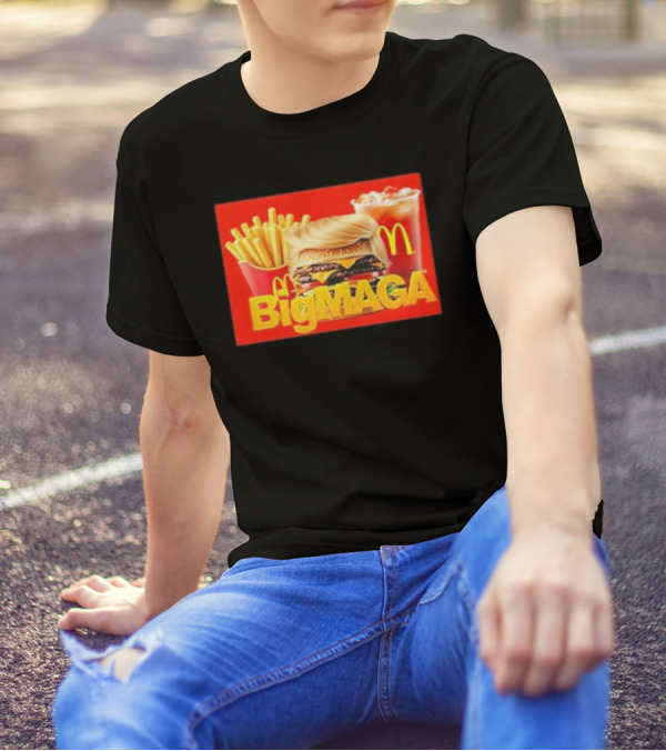 Big Maga McDonald's Trump Parody Burger Combo T-Shirt