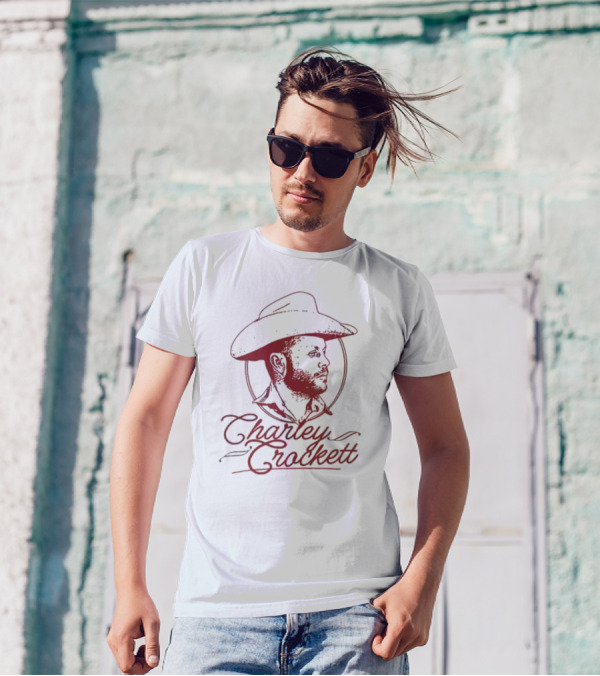 Charley Crockett Western Cowboy Hat Profile T-Shirt