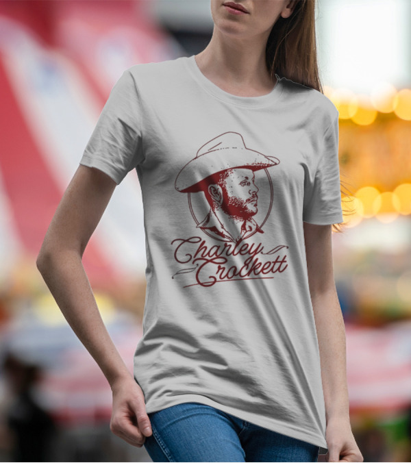 Charley Crockett Western Cowboy Hat Profile T-Shirt