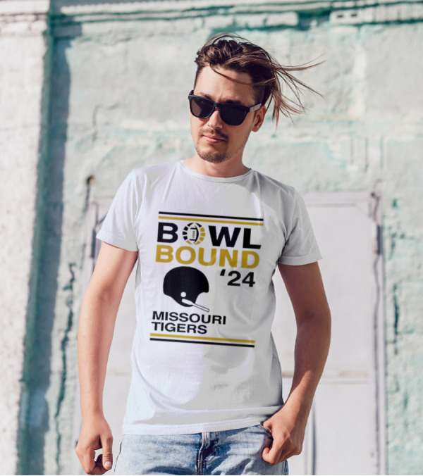 Bowl Bound '24 Missouri Tigers Football Helmet T-Shirt