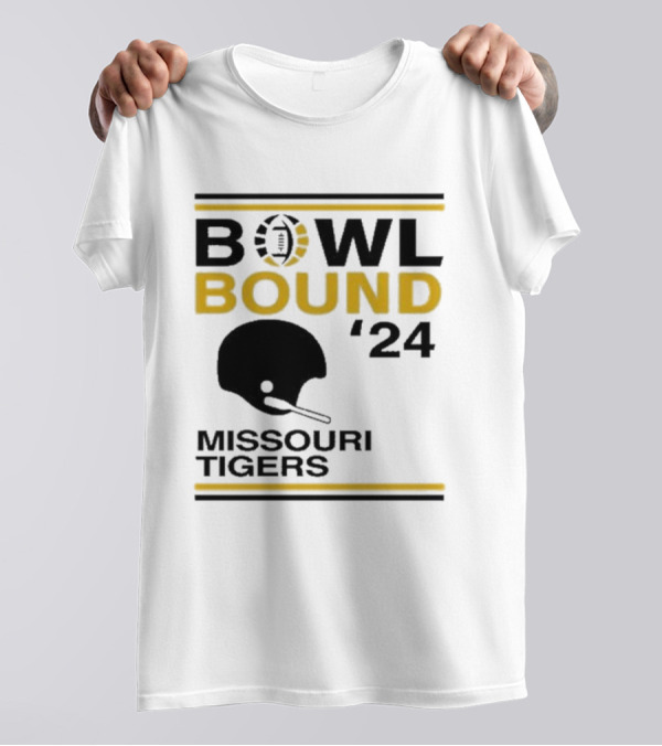 Bowl Bound '24 Missouri Tigers Football Helmet T-Shirt