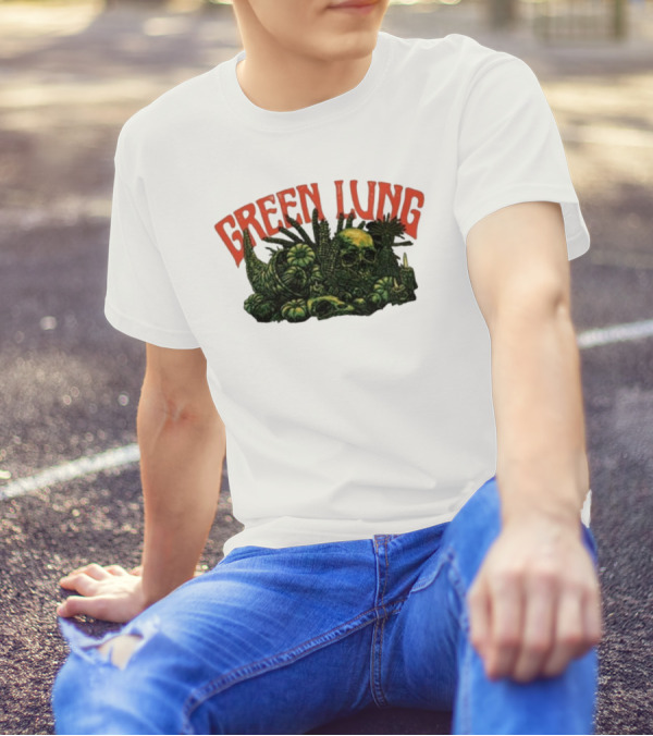 Green Lung Harvest Skull And Pumpkins T-Shirt