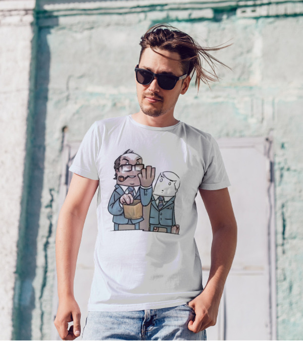 Morecambe And Wise Paper Bag Trick HappyToast 2024 Cartoon Duo T-Shirt