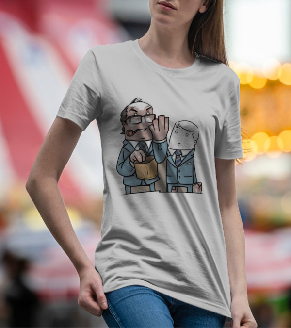 Morecambe And Wise Paper Bag Trick HappyToast 2024 Cartoon Duo T-Shirt