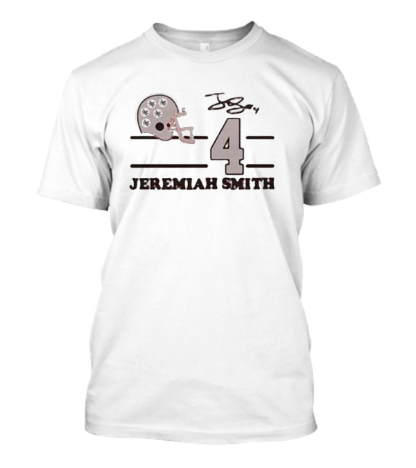 Jeremiah Smith 4 Ohio State Football Helmet Signature T-Shirt