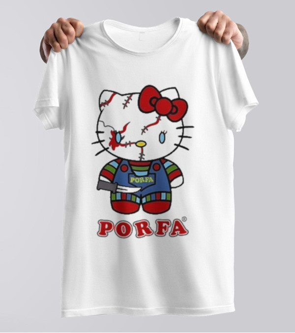Por Favor Porfa Zombie Hello Kitty Halloween T-Shirt