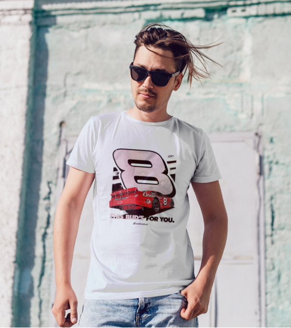 This Bud’s For You Budweiser Chevrolet 8 Racing Car T-Shirt